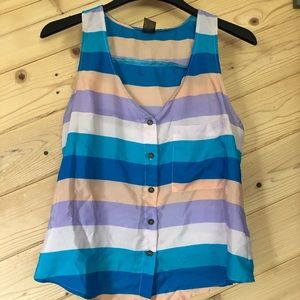 Backless striped tank